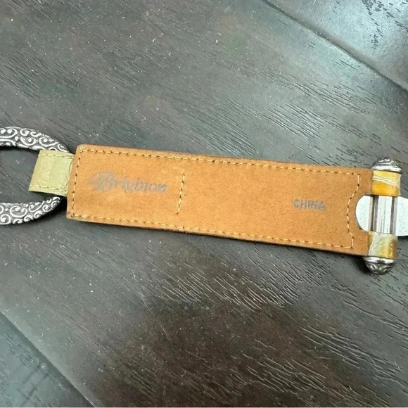 Vintage Brighton croc patent leather western latch belt Y2K boho 34 cowgirl - Picture 5 of 8